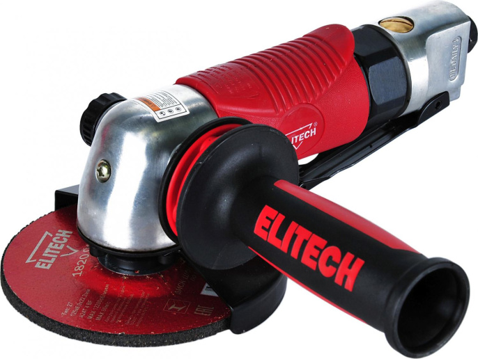 Шлифмашина угловая Elitech 0704.014200 169л/мин d 125мм шпинд.:22.2мм красный/черный