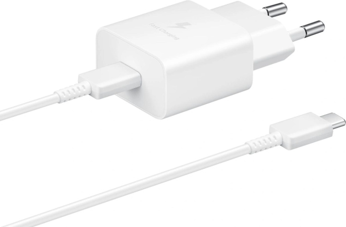 Сетевое зарядное устройство Samsung EP-T1510,  USB-C, USB-C, 15Вт, 2A, белый [ep-t1510xwegeu]