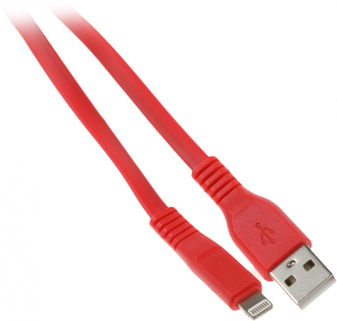Кабель PREMIER 6-703RL45 2.0R, Lightning m - USB m , 2м, красный