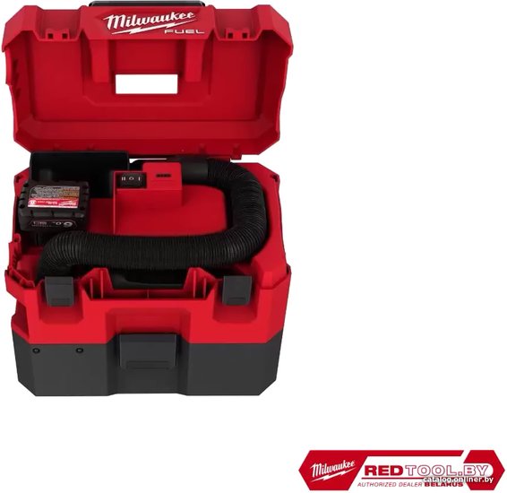 Пылесос Milwaukee M12 FVCL-0 (4933478186) (строительный, объем жидкости: 6.1 л, пылесборник: контейнер, питание: аккумулятор, выдув, всасывание жидкостей)