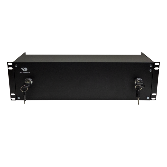 Управляемый USB over IP концентратор DistKontrolUSB-48 с 48 портами USB с 2 блоками питания / Ethernet 2 x 10/100/1000 Mb / Защитный модуль с замком