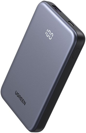 Внешний аккумулятор с двумя выходами UGREEN PB507 75131B 10000mAh Two-way Fast Charging 20W Power Bank. Цвет: серый космос (75131B_)