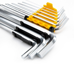 Набор шестигранных ключей с шаром сверхдлинных Deli DL3090 размер 1,5-10 мм, пластиковый держатель