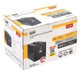 Стабилизатор напряжения IEK Home, черный [ivs20-1-01000]