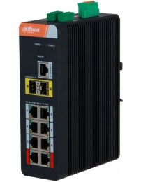 Коммутатор Dahua DH-IS4210-8GT-120 (L2) 8x1Гбит/с 2SFP 8PoE 120W управляемый