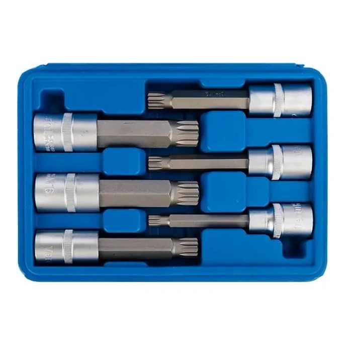 Набор головок 1/2" DR со вставкой SPLINE 100 мм, 6 предметов VERTUL VR50198