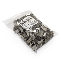 Коннектор ExeGate PL45-C5-8P8C-SH-100 RJ-45 Кат.5e 8P8C под одножильный кабель FTP, экранированный, золотое напыление 100шт EX293764RUS