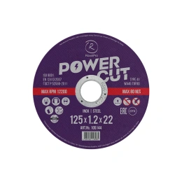 Отрезной круг ROXPRO POWER CUT 125x1.2x22 мм, Т41, нерж. сталь, металл, 50 шт RoxelPro 105144