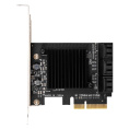 Контроллер ExeGate EXE-516 (PCI-E x4 v3.0, SATA3 6Gb/s, 6 int, ASMedia Chipset ASM1166) EX296207RUS