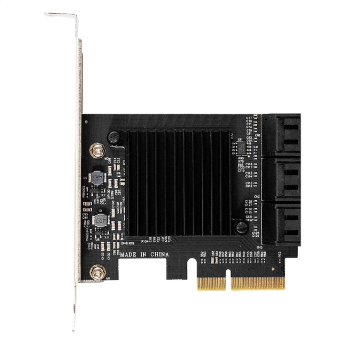 Контроллер ExeGate EXE-516 (PCI-E x4 v3.0, SATA3 6Gb/s, 6 int, ASMedia Chipset ASM1166) EX296207RUS