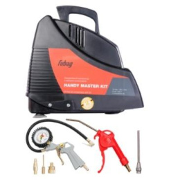 FUBAG HANDY MASTER KIT Компрессор+набор из 5 предметов [8213690KOA607 8213690KOA536 /646028] {Произ- водит., л/мин 180 Давле- ние, бар 8 Мощность, кВт 1.1 Напря- жение, В 220 Вес, кг 7}