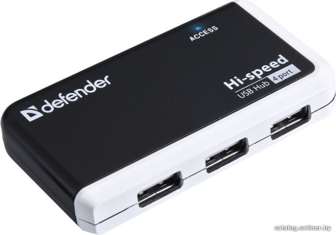 Разветвитель USB Defender Quadro Infix, USB2.0, 1in - 4out, 83504