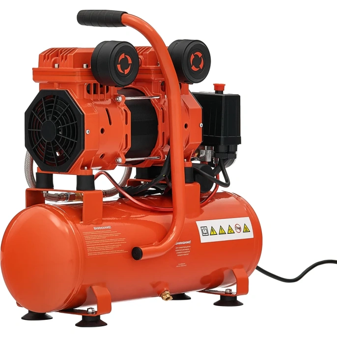 Безмасляный малошумный компрессор (9 л; 8 бар; 195 л/мин) Gigant GSWK-9/1400