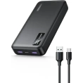 Внешний аккумулятор UGREEN PB312 95424B 20W Two-way USB-A&USB-C Fast Charging 20000mAh Power Bank CCC. Цвет: черный