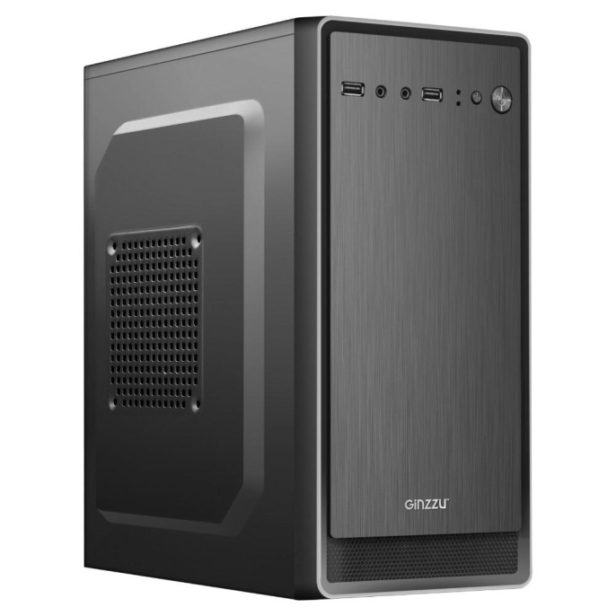 Корпус Ginzzu B180 2*USB 2.0,AU w/o PSU