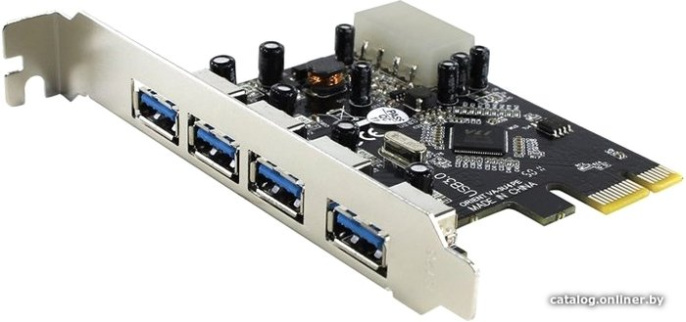 Контроллер Orient VA-3U4PE (OEM) PCI-Ex1, USB3.0, 4 port-ext