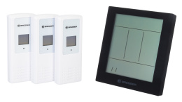 Метеостанция Bresser Temeo Hygro Quadro Prestige с тремя датчиками, серая 78586