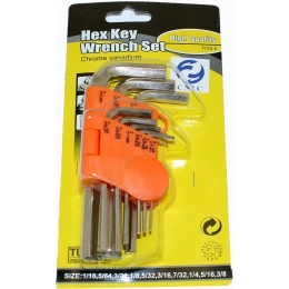 Шестигранных дюймовых из 9шт CNIC 1/16"-3/8" в пласт. упаковке CrV "" 2419 48771