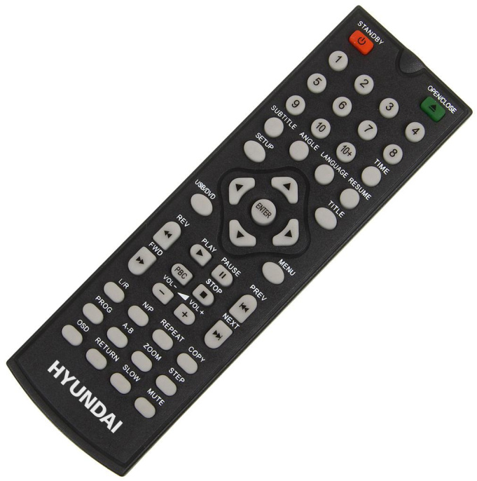 Плеер DVD Hyundai H-DVD100 черный ПДУ