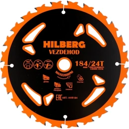 Диск пильный Hilberg Vezdehod 184x16x24Тx18º (reverse) HVR184