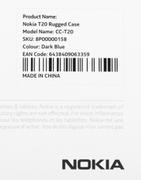 Чехол Nokia для Nokia T20 Rugged Case полиуретан синий 8P00000158