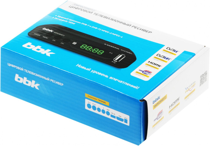 Ресивер DVB-T2 BBK SMP028HDT2 черный (SMP028HDT2 (B))