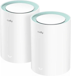 Бесшовный Mesh роутер Cudy M1500 (M1500(2-PACK)) AX1500 10/100/1000BASE-TX белый (упак.:2шт)