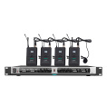 Радиосистема DSPPA Беспроводная микрофонная система True Diversity UHF 4 микрофона клипсового типа D5842