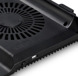 Подставка для ноутбука DeepCool N8, 17", 380х278х55 мм, 3хUSB, вентиляторы 2 х 140 мм, 1244г, черный [dp-n24n-n8bk]