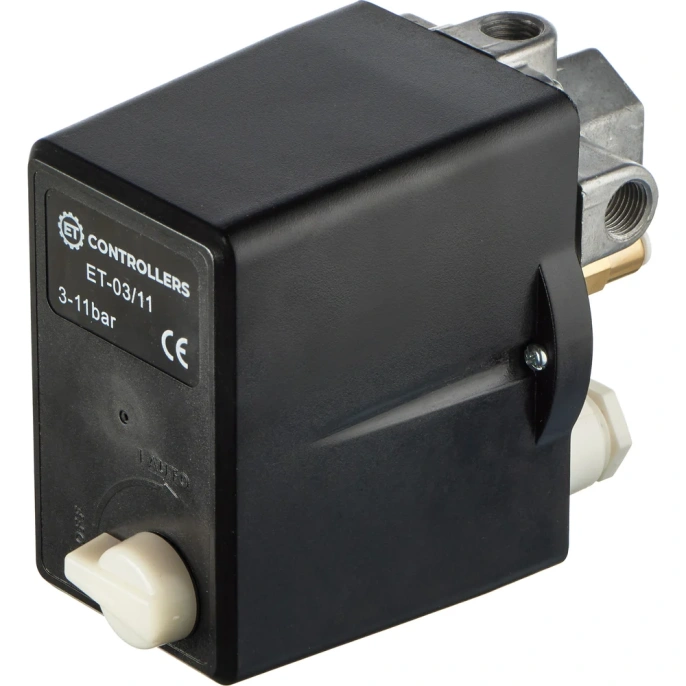 Реле давления для компрессора ET -03/11-10A 3/8” (3-11bar, 6.3-10A, 1х3/8”f+3х1/4”f ) 100580923