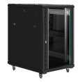 Шкаф телекоммуникационный 19" напольный 18U ExeGate EC-FS-18U.600.800.G.BLACK 19”, 18U, 600x800x987mm ШхГхВ , передняя дверь закаленное стекло, задняя перфорированная дверь, EX300402RUS