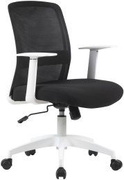 Кресло Cactus CS-WMC333-BK, сетка/ткань, до 100кг, фиксированные подлокотники,  черный