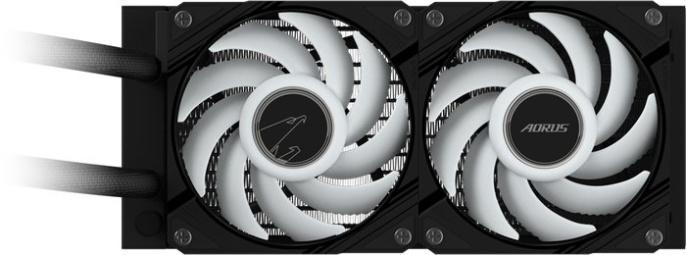 Кулер для процесссора СЖО Gigabyte Aorus Waterforce II 240 Intel 115x,1200,1700,1851, AMD AM5, AM4, крепление на винтах, размер вентилятора: 120мм, размер помпы: 72.8х72.8х65.1мм, гидродинамический подшипник