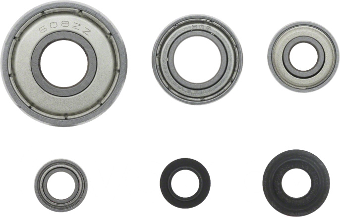 Набор подшипников Bosch 2.608.629.391 6шт для фрезера, обрабатываемый материал: дерево, шестигранный ключ в комплекте, серебристый