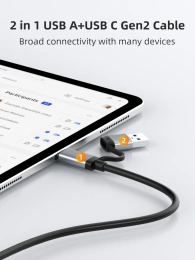 Внешний корпус USB-C CABLETIME CB32G (CT-SSD03-AG) USB 3.1 TYPE-C для NVME M.2 SSD PCIE CENGUE