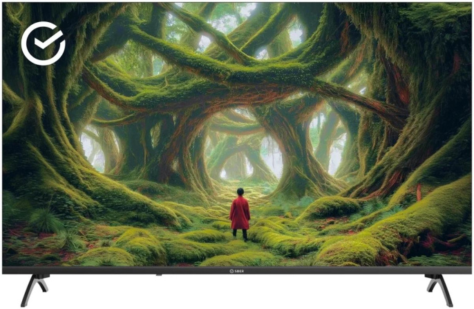 Телевизор LED Sber 43" SDX-43F3000DBA Салют ТВ Frameless черный FULL HD 60Hz DVB-T DVB-T2 DVB-C DVB-S DVB-S2 USB WiFi Smart TV RUS