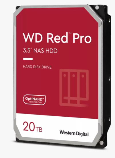 Western Digital анонсирует жесткий диск NAS WD Red Pro объемом 20 ТБ с 64 ГБ флэш-памятью NAND