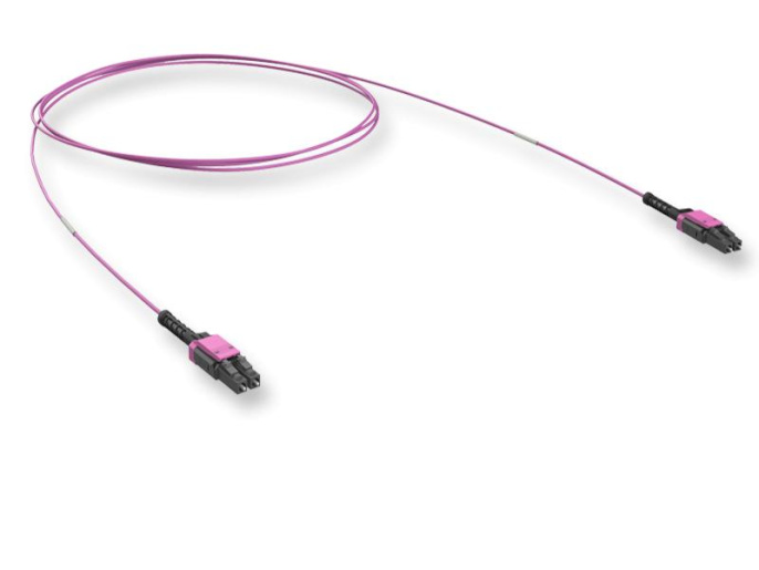 Оптический патчкорд LC/LC Duplex Uniboot, Push-Pull-Boot, 50/125 OM4, FRNC, ULL, 5 м 89114005
