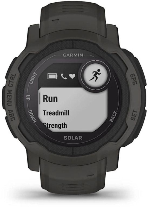 Смарт-часы Garmin Instinct 2 Solar, 45мм, 0.9", черный