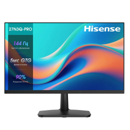 27" Монитор Hisense 27N3Q-PRO,  1920x1080,  IPS,  144Гц,  1хHDMI,  1хDP,  черный