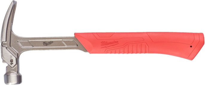 Стальной молоток Milwaukee с прямым гвоздодером 16 унций, 450 г 4932478653