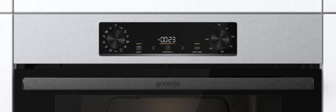 Духовой шкаф электрический Gorenje BOB6737E01X, 77л, дверца с 2 стеклами, нержавеющая сталь плохая упаковка