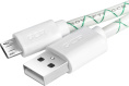 Greenconnect Кабель 2A 1.0m USB 2.0, AM/microB 5pin, бело-зеленый, белые коннекторы, 28/24 AWG, поддержка функции быстрой зарядки, GCR-UA9MCB3-BD-1.0m, морозостойкий.