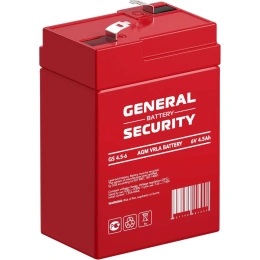 Аккумуляторная батарея General Security GS4.5-6 6В, 4.5 Ач УТ-00001382