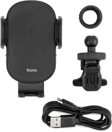 Автомобильное зарядное устройство Buro BUQC15, USB-C, 15Вт, 2.5A, черный [buq15ac00bk]