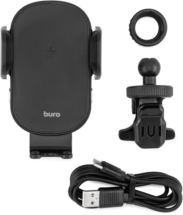 Автомобильное зарядное устройство Buro BUQC15, USB-C, 15Вт, 2.5A, черный [buq15ac00bk]