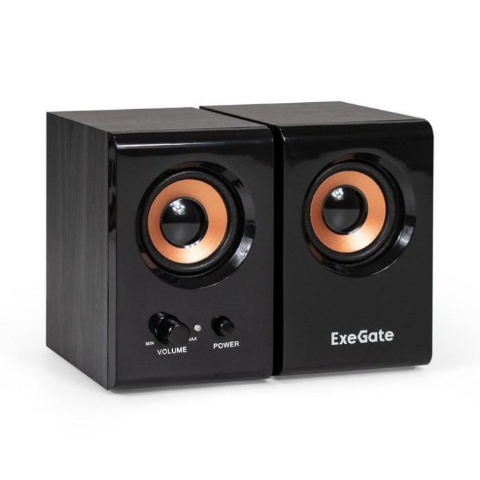 Акустическая система 2.0 ExeGate Maestro SPS-605 (Активная, питание 220В, 2х3Вт, 30-18000Гц, цвет черный, дерево, Color Box) EX294432RUS