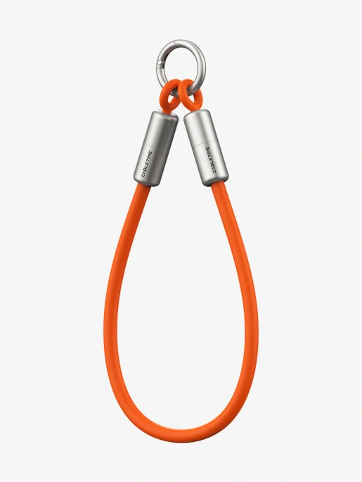 Ремешок на запястье с кабелем CABLETIME CU46G (CT-CL60-ASG) 0.3м USB-C PD60W оранжевый