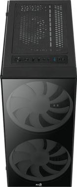 Корпус ATX Aerocool Python-G-BK-v1, Midi-Tower, без БП, черный