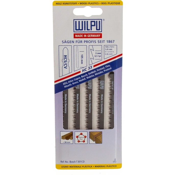 Пилка по дереву HC 33 5 шт. WILPU 215000005